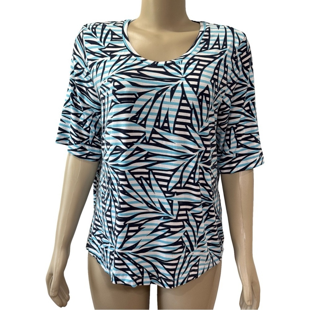 Tropical Print Women's Short Sleeve Top